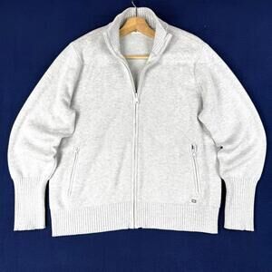 FIGS Knit Jacket Gray Women XL Casual Cardigan Workwear OnShift Scrub Wool Blend